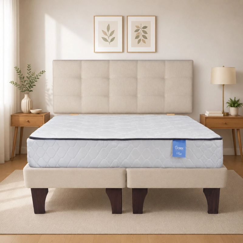 CAMA EUROPEA 2 PLAZAS 190 REST RESPALDO GINEBRA - 1