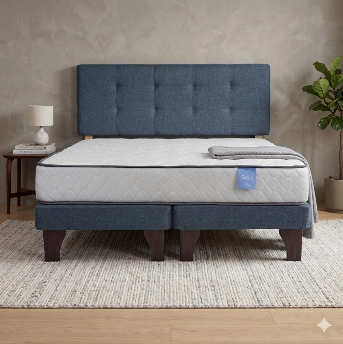 CAMA EUROPEA 2 PLAZAS 190 REST RESPALDO GINEBRA - 1