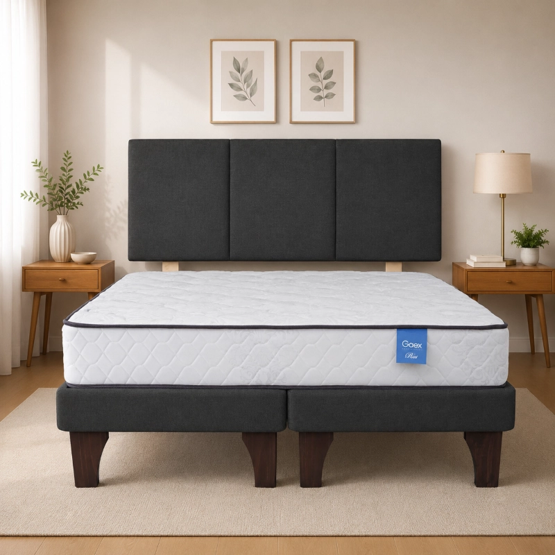 CAMA EUROPEA 2 PLAZAS 190 REST RESPALDO EVEREST - 1
