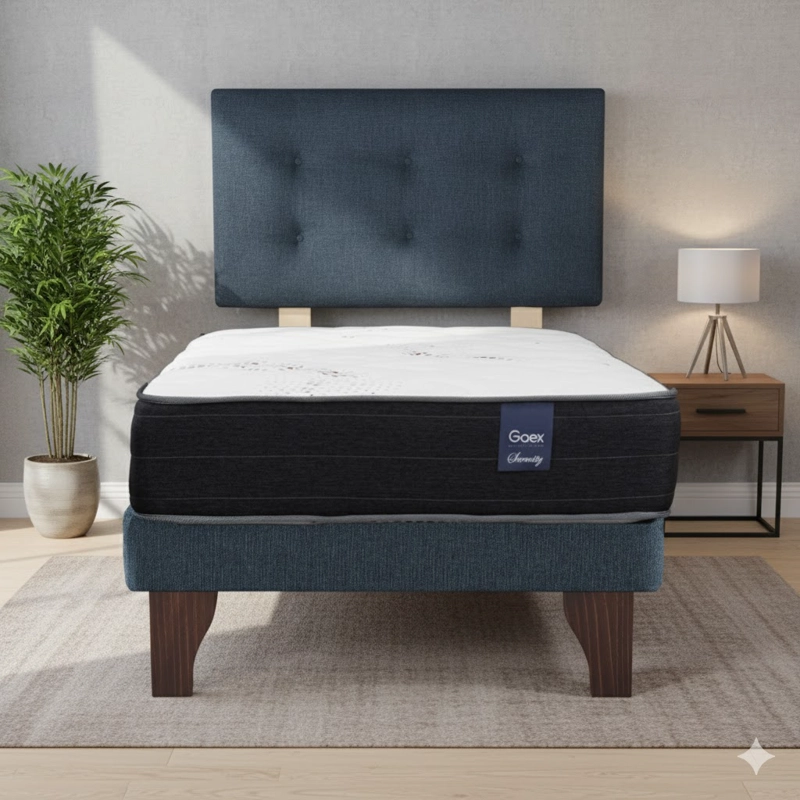 CAMA EUROPEA 1 PLAZA 200 RESPALDO BERNA - 1