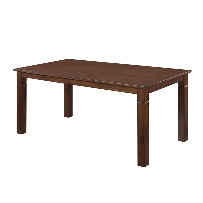 JUEGO DE COMEDOR 4 SILLAS 2 SITIALES MADERA (160x90x76cm) ECOCUERO CAFÉ. CAPRI 6 PUESTOS - 6