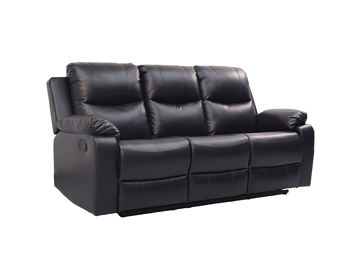 RECLINABLE 3 CUERPOS TABUK PU CAFE  CON POSAVASOS - 7