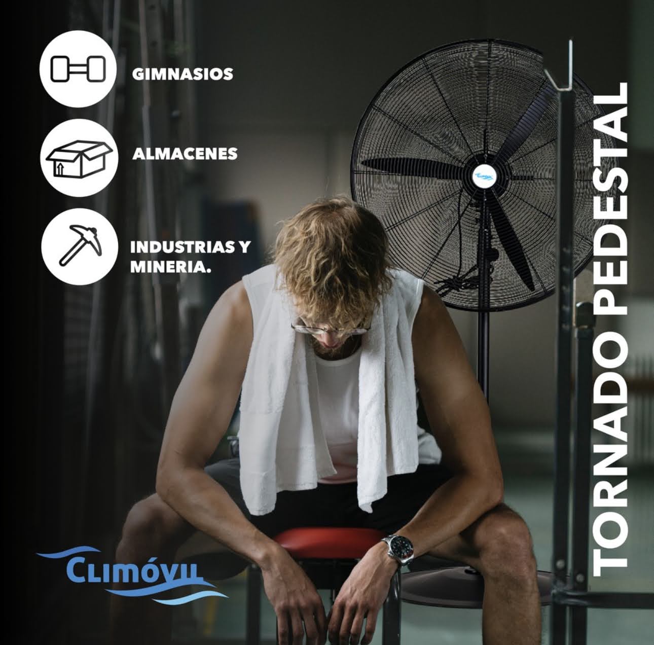 VENTILADOR INDUSTRIAL DE PEDESTAL. MODELO TORNADO DE 30 PULGADAS. FLUJO DE AIRE 18.120 M3/H - 5