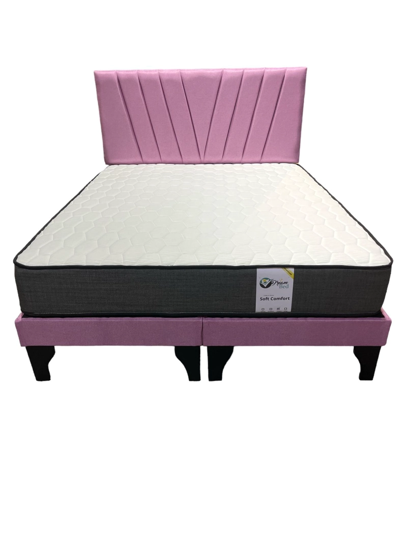 CAMA EUROPEA DREAMBED 2 PLAZAS COLOR NEGRO - 1