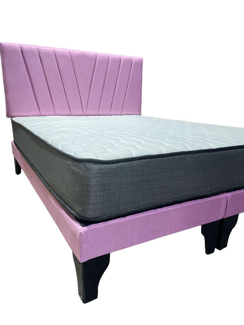 CAMA EUROPEA DREAMBED 2 PLAZAS COLOR NEGRO - 2