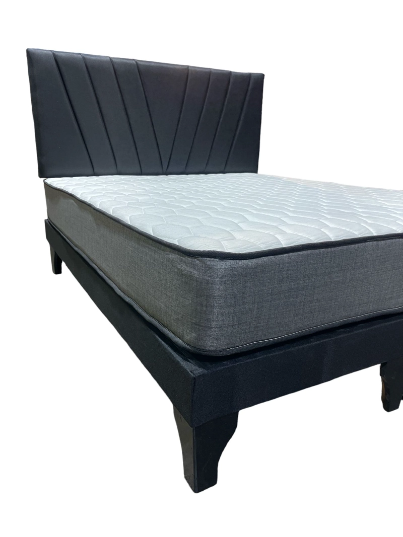 CAMA EUROPEA DREAMBED 2 PLAZAS COLOR NEGRO - 3