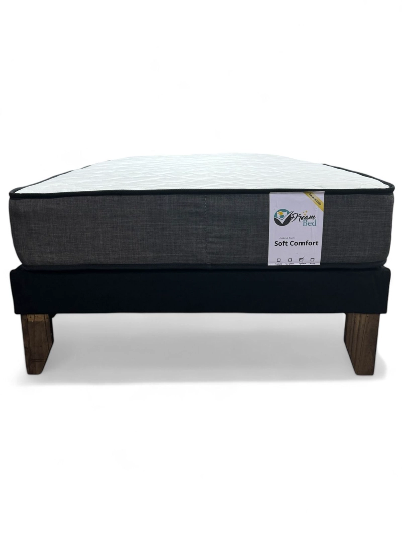 BASE CAMA DREAMBED PLAZA Y MEDIA + COLCHÓN - 1