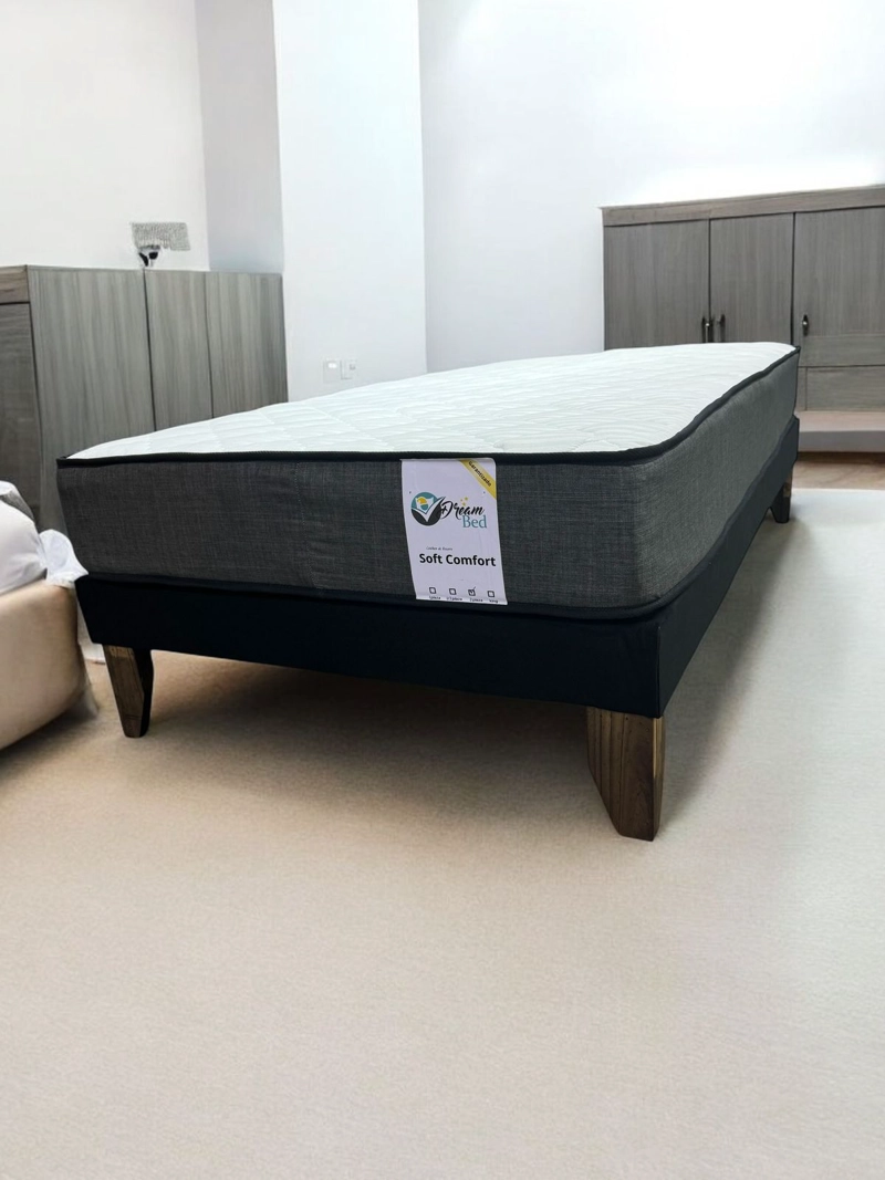 BASE CAMA DREAMBED PLAZA Y MEDIA + COLCHÓN - 4