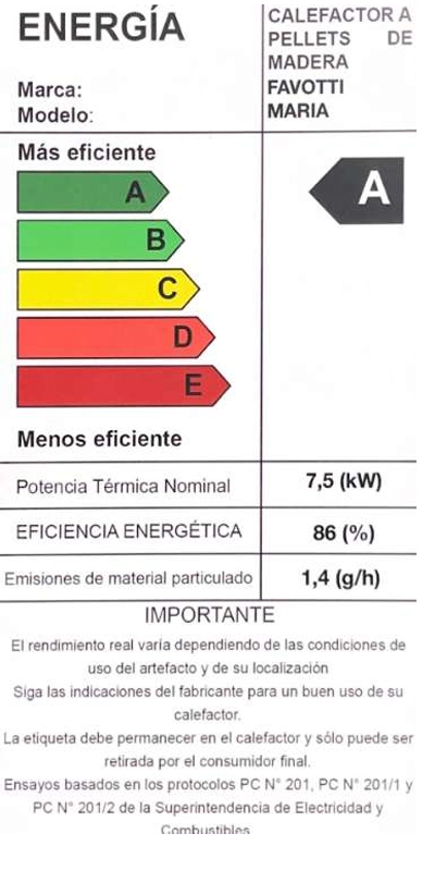 ESTUFA A PELLET 7,5KW 120M2 ITALIANA FAVOTTI MARIA - 9