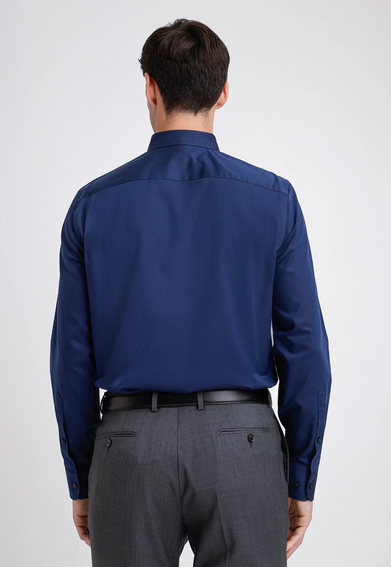CAMISA FORMAL HOMBRE NON IRON (NO SE PLANCHA) AZUL - 2