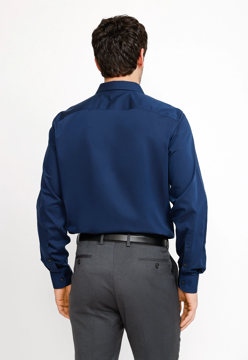 CAMISA FORMAL HOMBRE NON IRON (NO SE PLANCHA) AZUL - 2