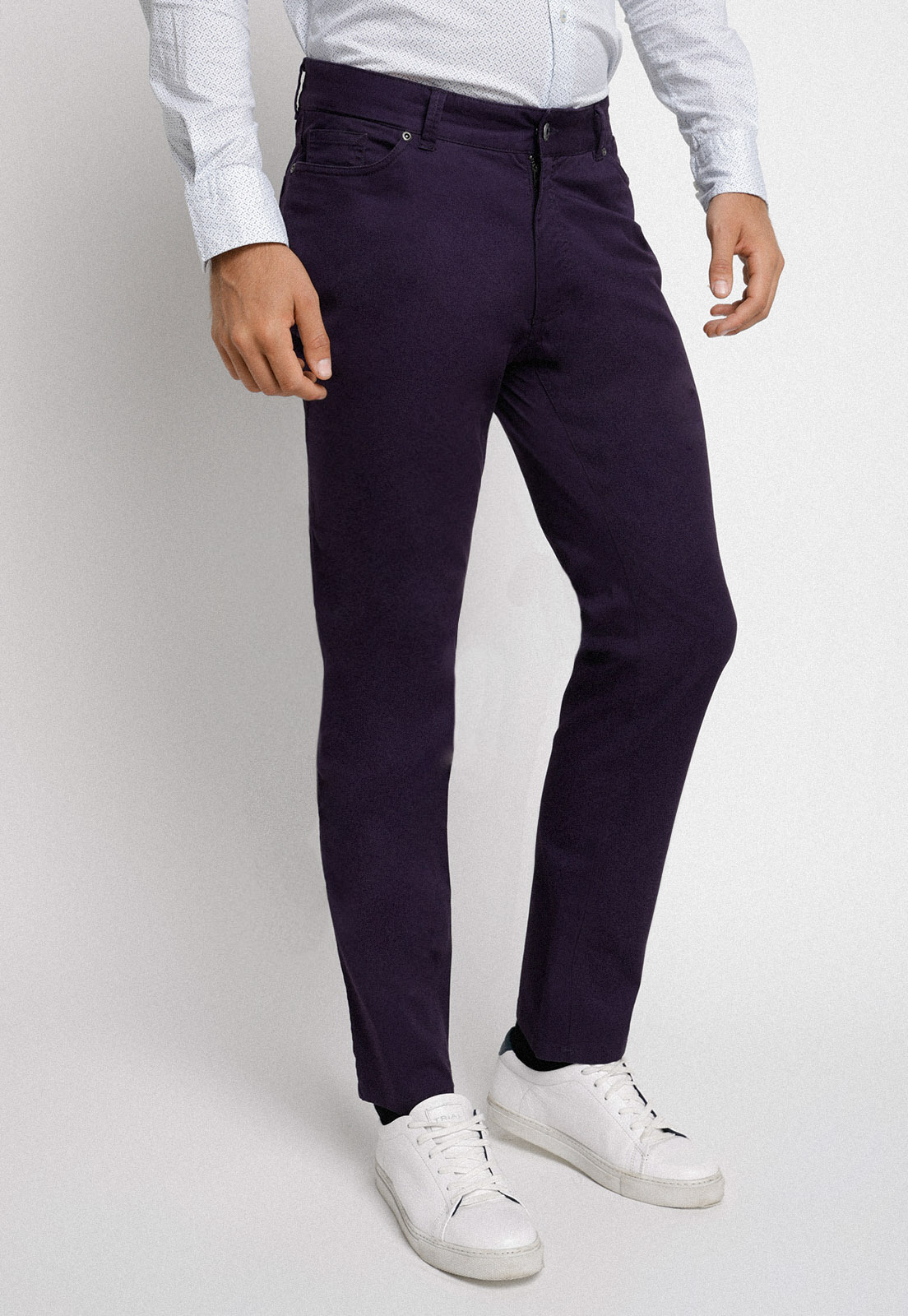 PANTALON CINCO BOLSILLOS VIOLETA - 1