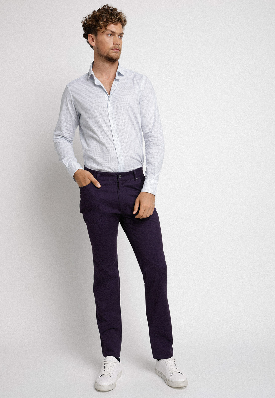 PANTALON CINCO BOLSILLOS VIOLETA - 4