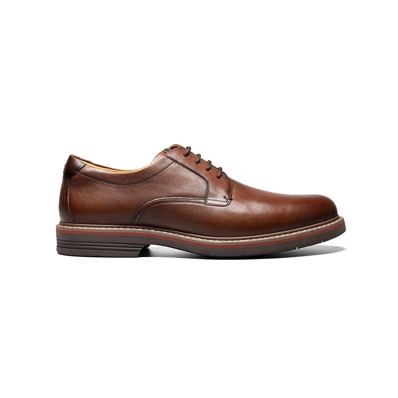 ZAPATOS NORWALK PLAIN TOE OXFORD COGNAC - 7