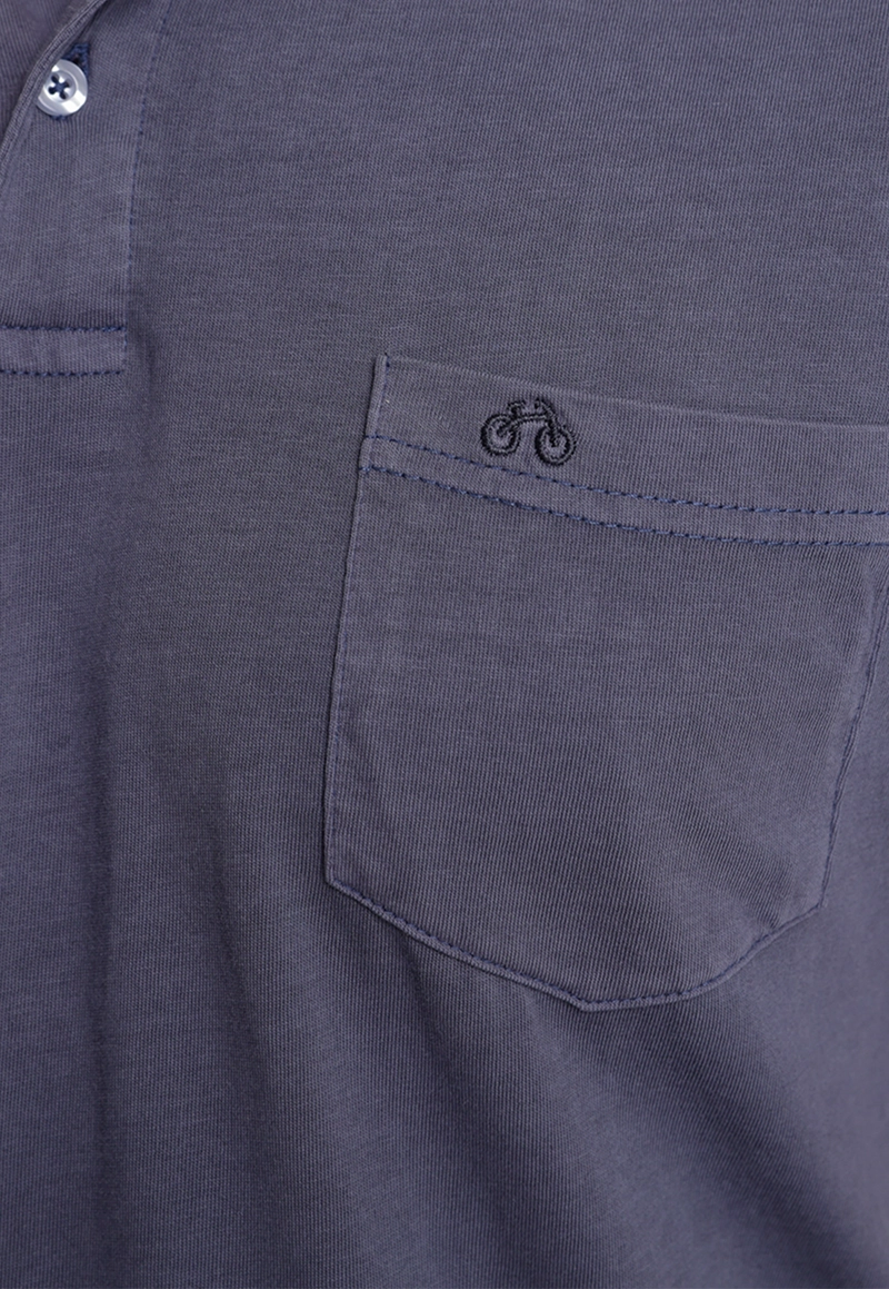 POLERA HOMBRE SLIM FIT MARC ALGODON AZUL MARINO - 3