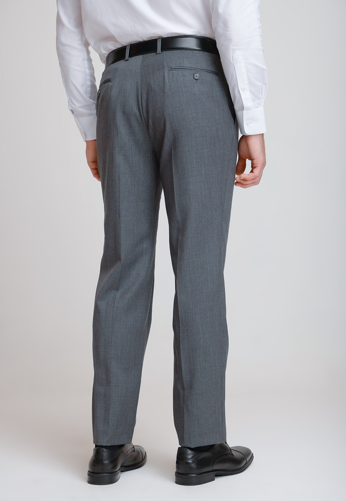 PANTALON FORMAL HOMBRE LANA S100'S LISO SLIM MIX&COLOR MARENGO - 2