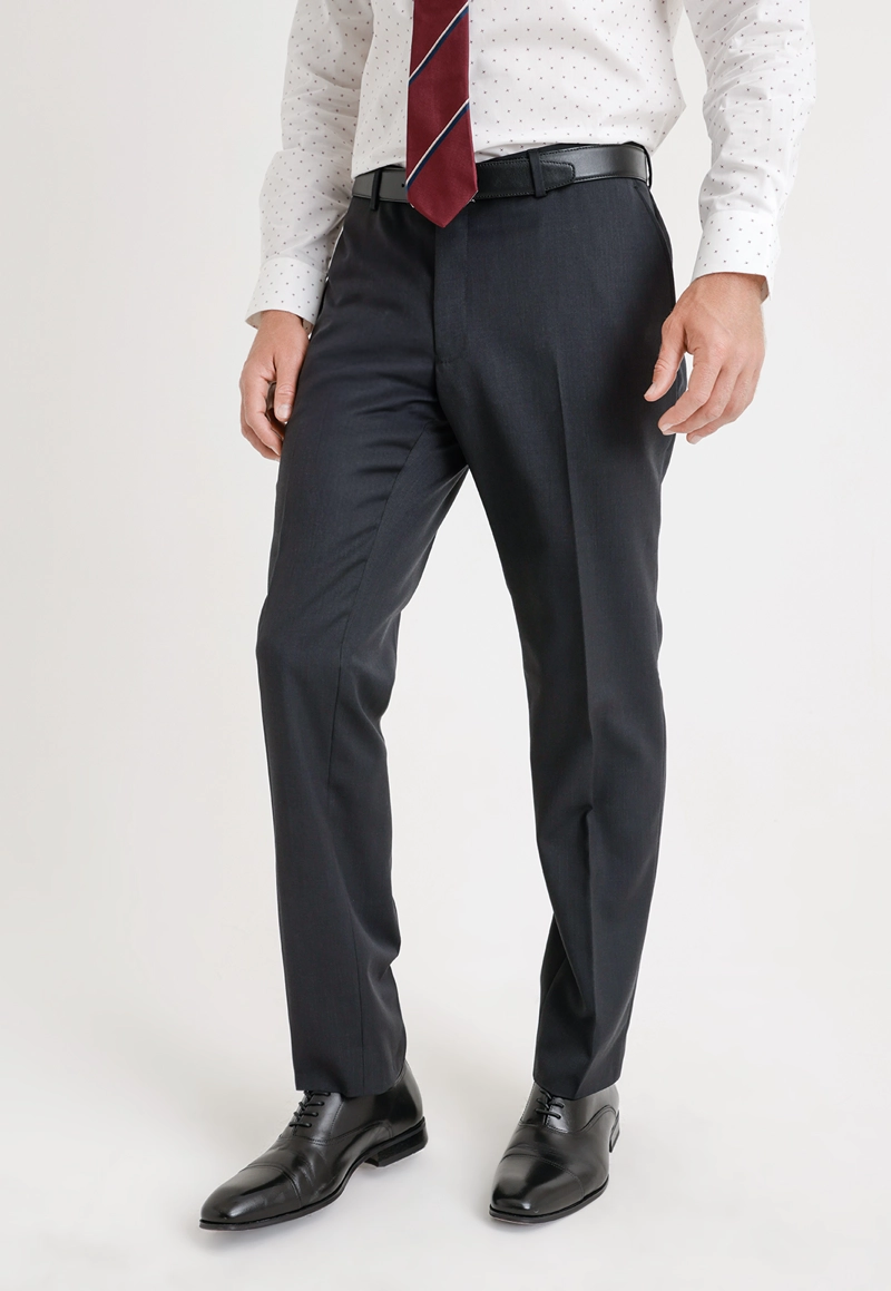 PANTALON FORMAL HOMBRE LANA S100'S LISO REGULAR MIX&COLOR MARENGO - 1