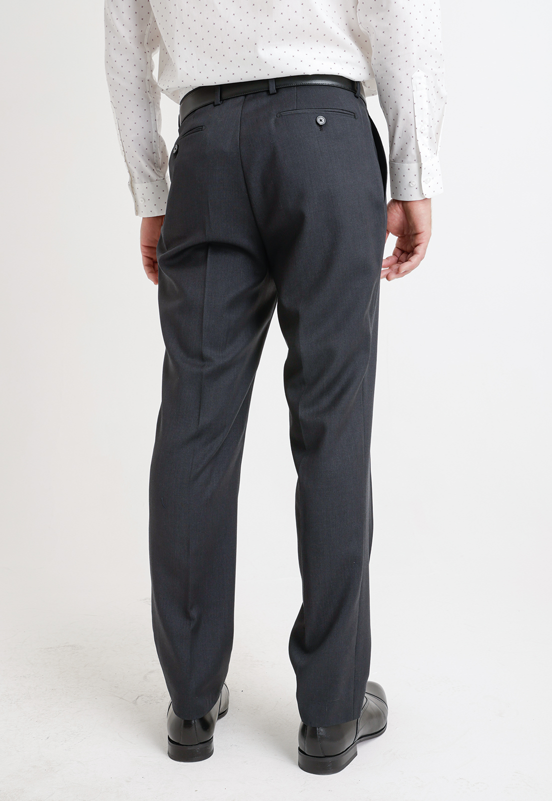 PANTALON FORMAL HOMBRE LANA S100'S LISO REGULAR MIX&COLOR MARENGO - 2