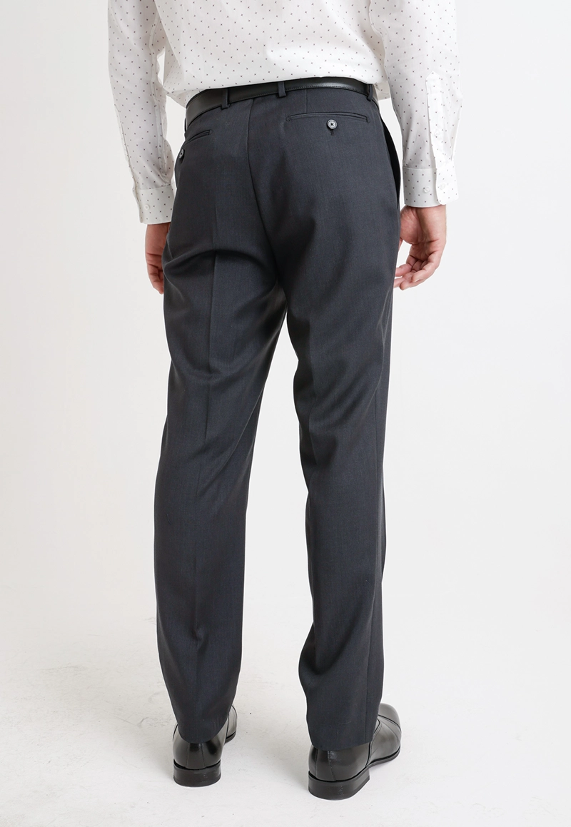 PANTALON FORMAL HOMBRE LANA S100'S LISO REGULAR MIX&COLOR MARENGO - 2