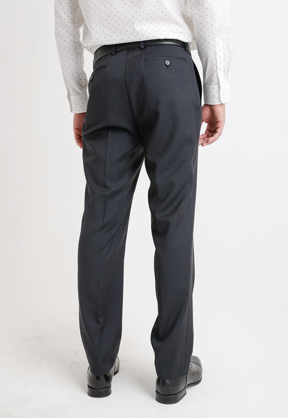 PANTALON FORMAL HOMBRE LANA S100'S LISO REGULAR MIX&COLOR MARENGO - 2