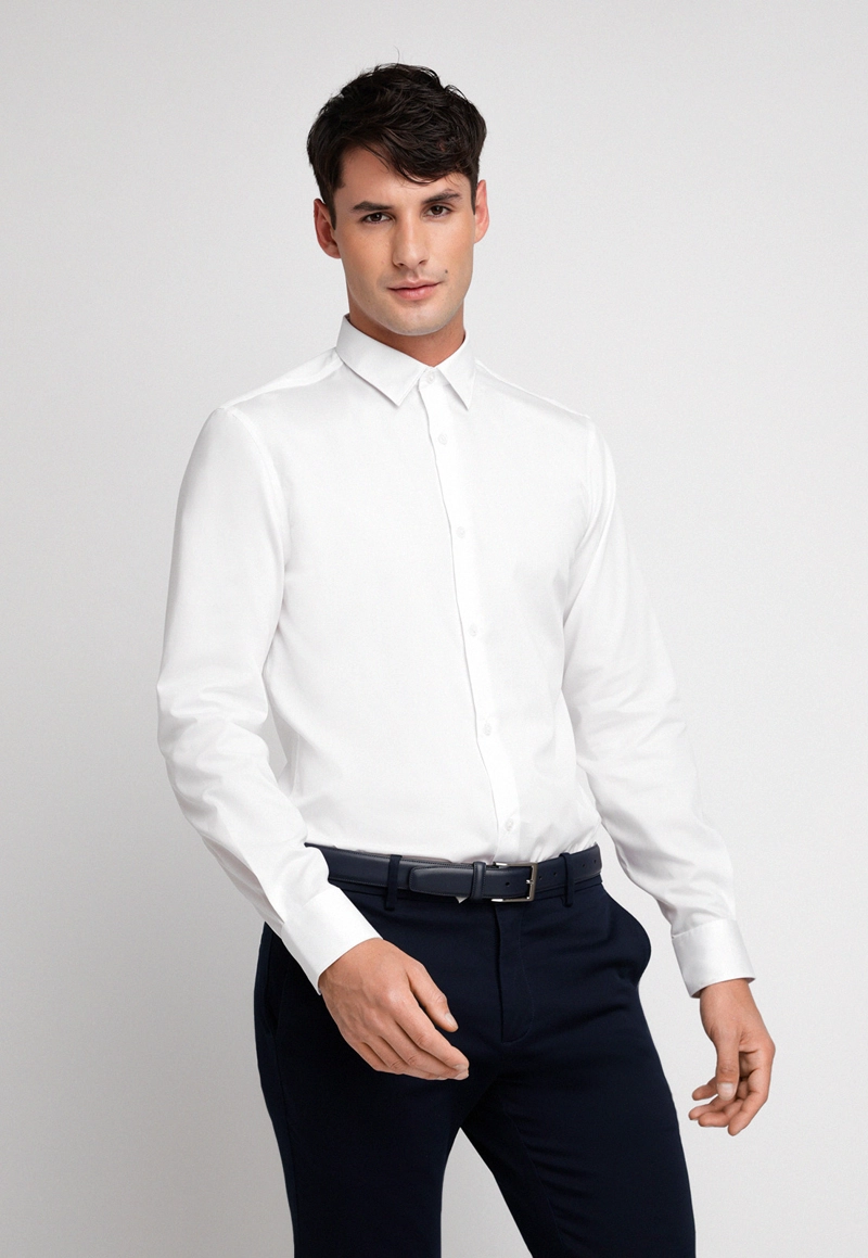 CAMISA FORMAL HOMBRE NON IRON (NO SE PLANCHA) BLANCO - 1