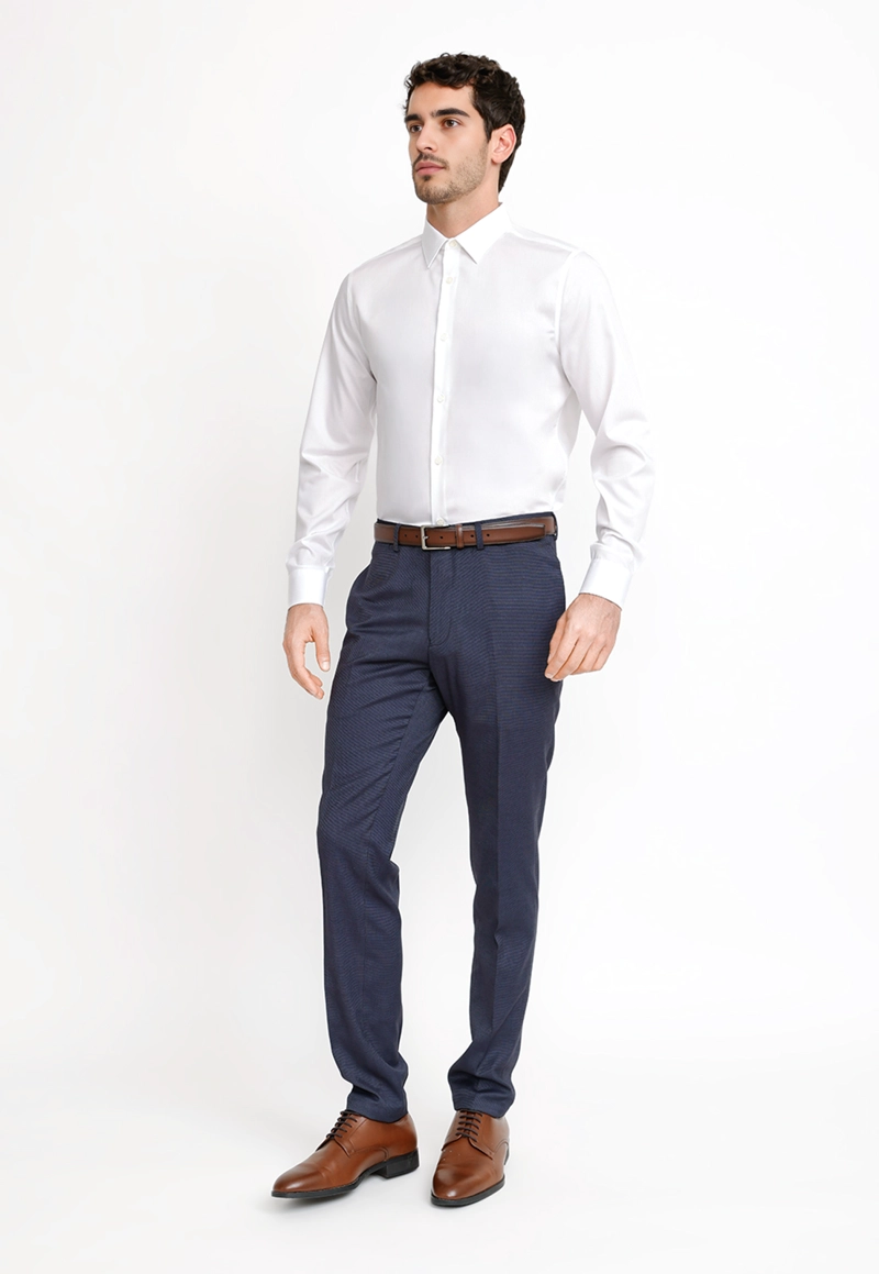 CAMISA FORMAL HOMBRE NON IRON (NO SE PLANCHA) BLANCO - 4
