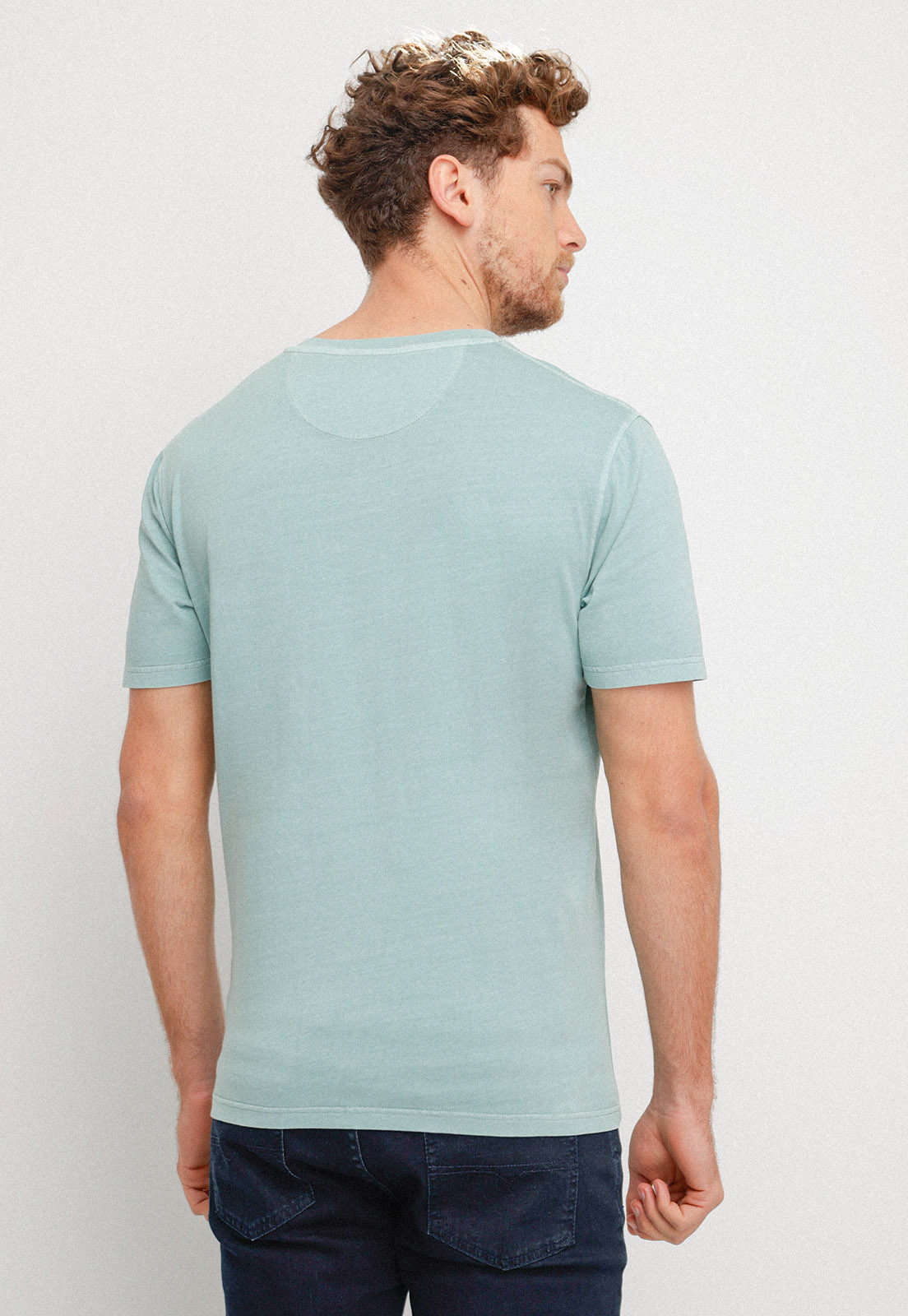 POLERA HOMBRE SLIM FIT MELCHOR ALGODON VERDE AGUA - 2