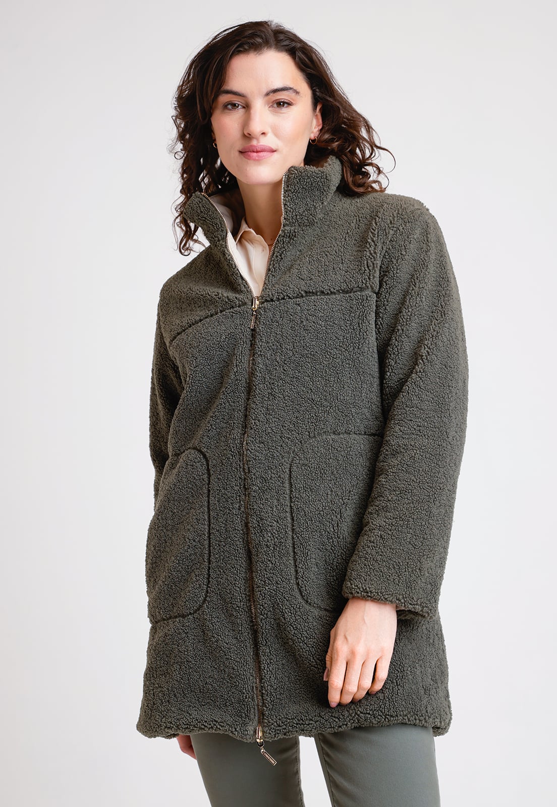 PARKA REVERSIBLE DE MUJER ARIEL COLOR SALVIA - 2