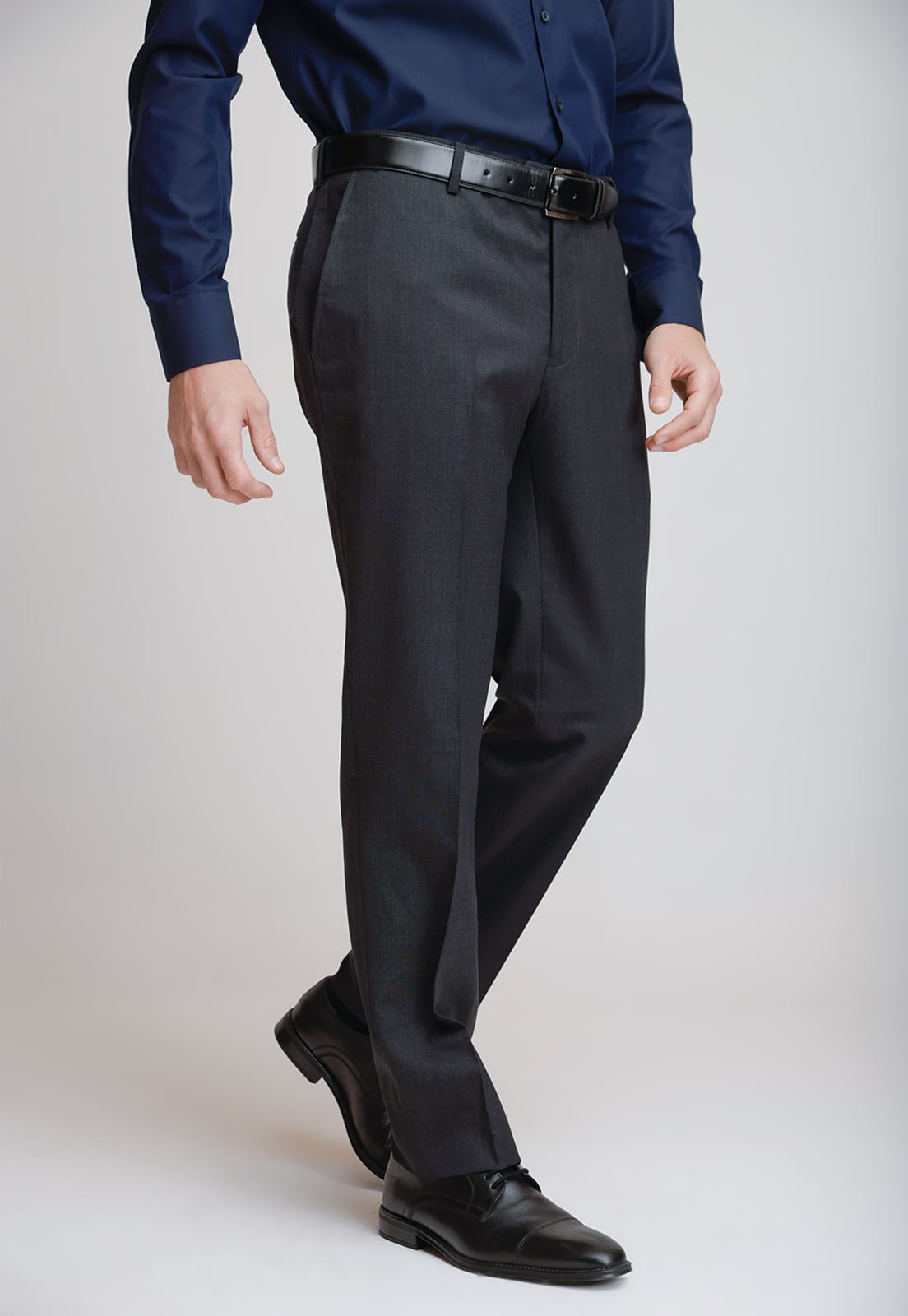 PANTALON FORMAL HOMBRE REGULAR FIT EXECUTIVE GRIS MARENGO - 1