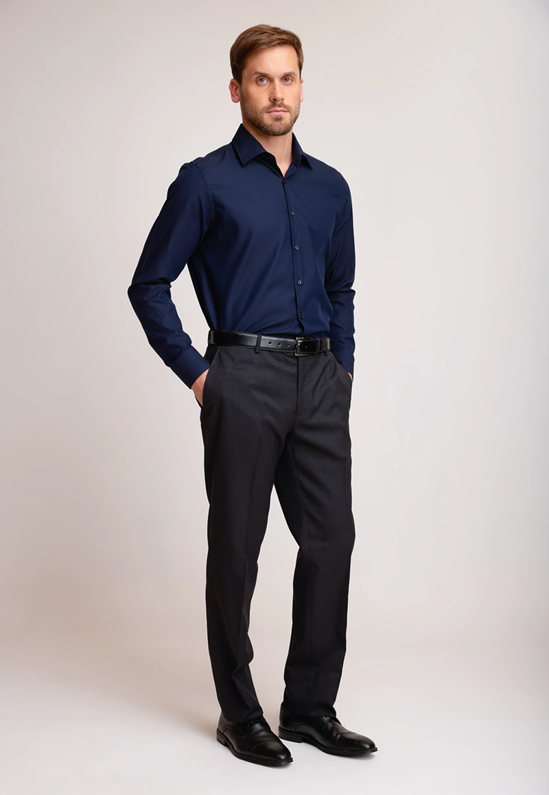 PANTALÓN HOMBRE TRIAL GRIS MARENGO TP60EB12MAR FORMAL REGULAR FIT EXECUTIVE - 4