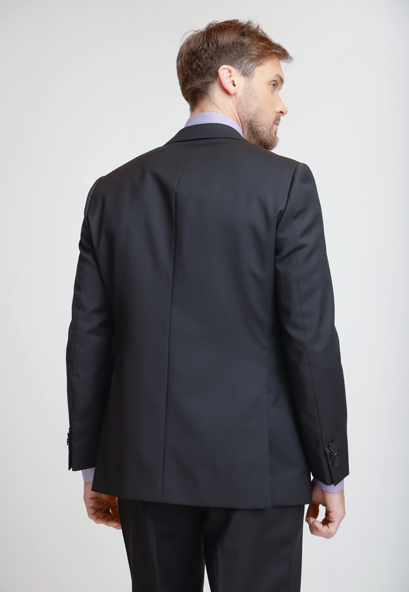 CHAQUETA FORMAL HOMBRE LANA S100'S LISO REGULAR MIX&COLOR NEGRO - 2