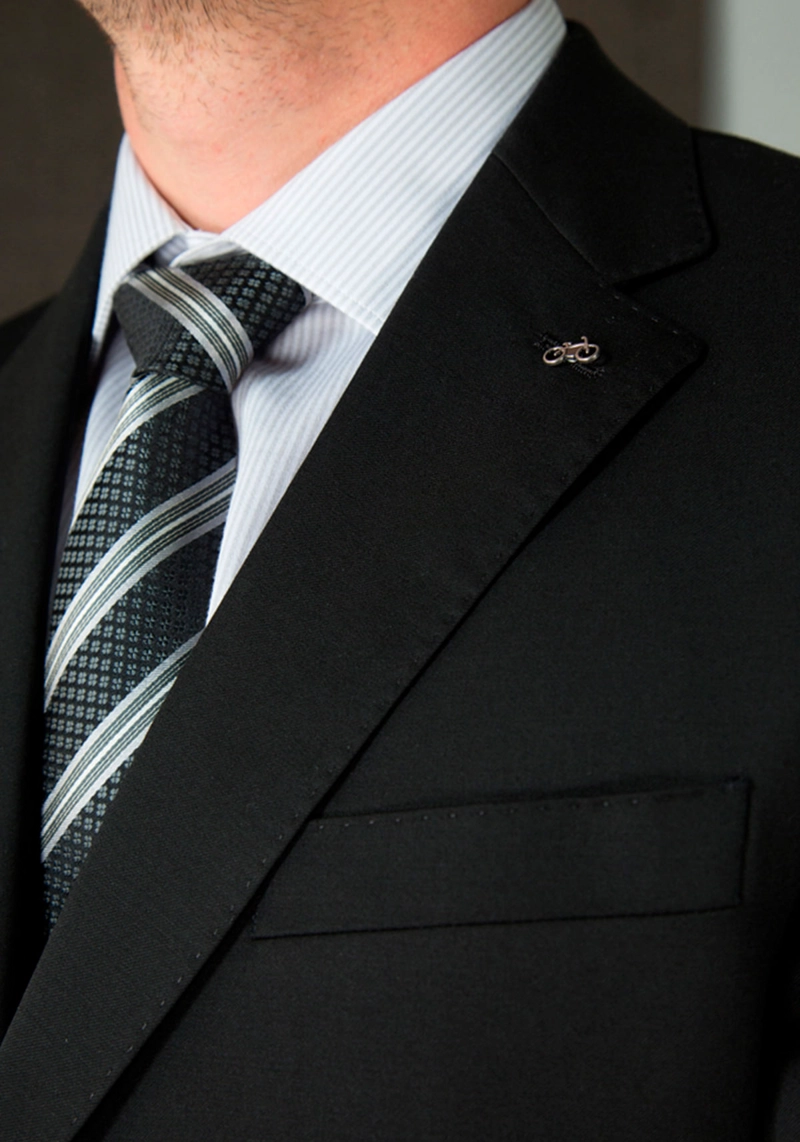 CHAQUETA FORMAL HOMBRE LANA S100'S LISO REGULAR MIX&COLOR NEGRO - 2