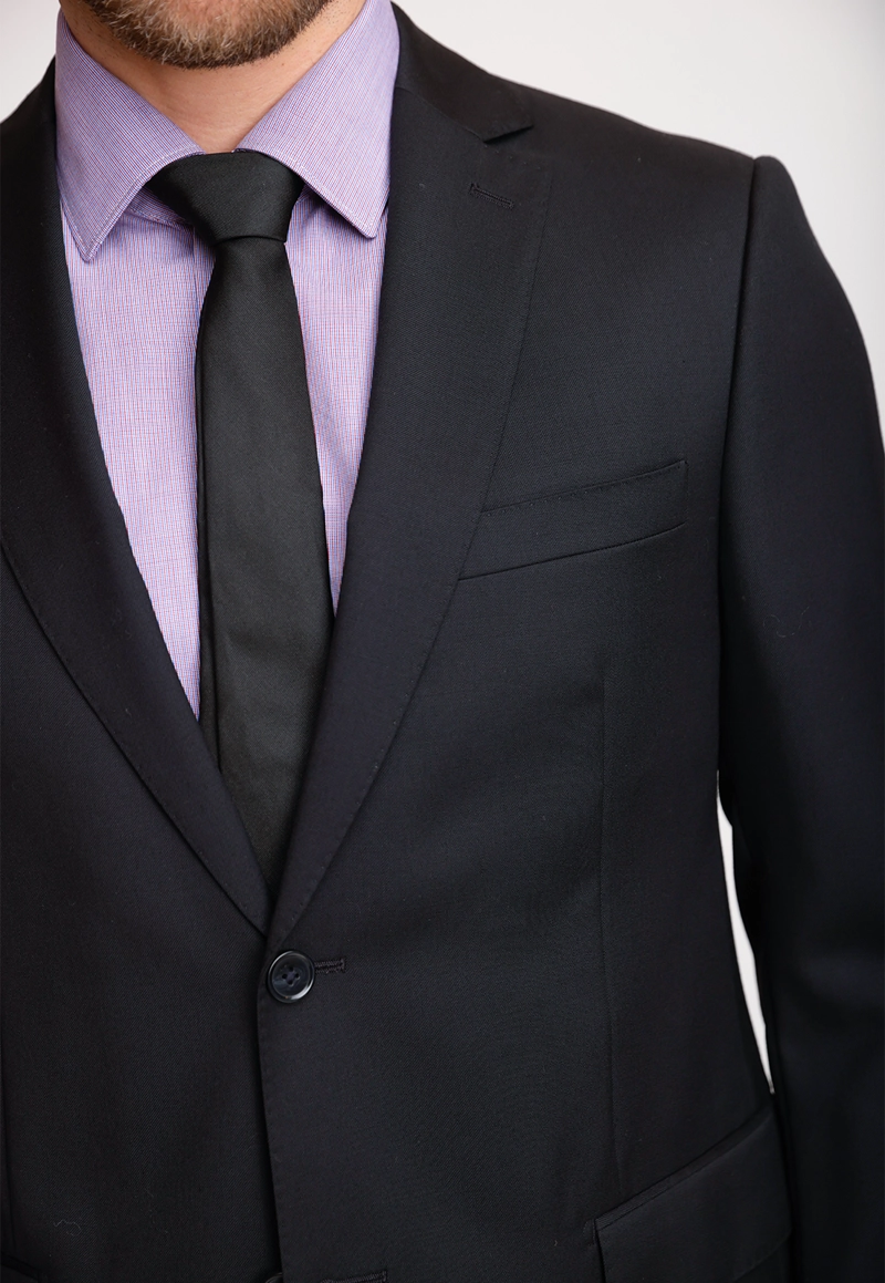 CHAQUETA FORMAL HOMBRE LANA S100'S LISO REGULAR MIX&COLOR NEGRO - 3