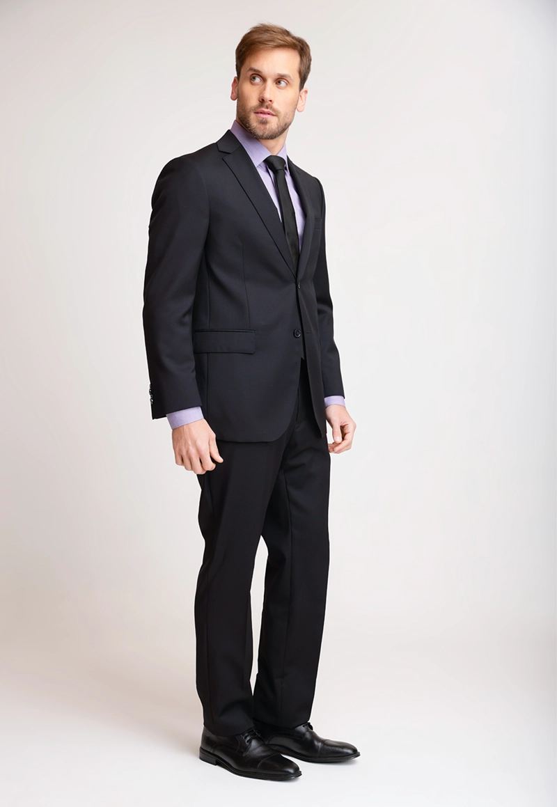 CHAQUETA FORMAL HOMBRE LANA S100'S LISO REGULAR MIX&COLOR NEGRO - 4
