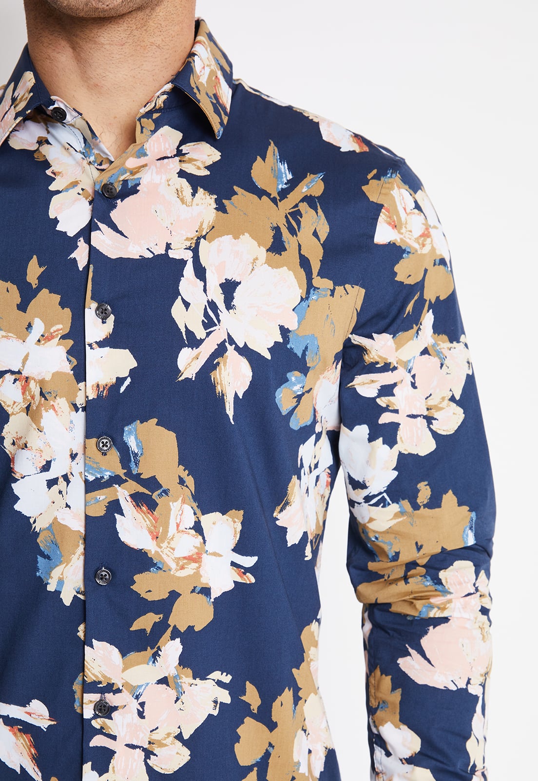 CAMISA HOMBRE MANGA LARGA STRETCH ESTAMPADA - 3