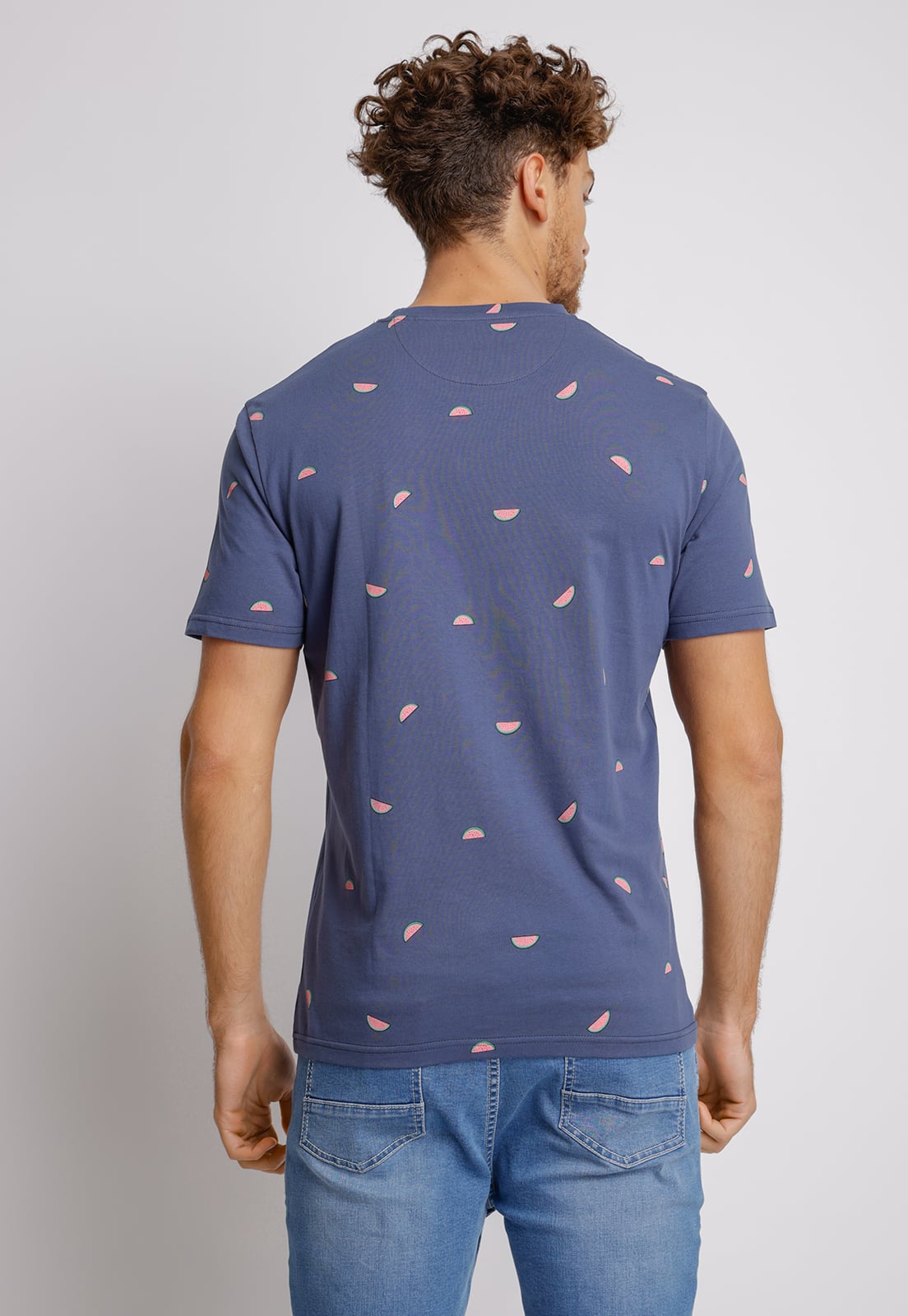 POLERA HOMBRE SLIM FIT MIQUELE ALGODON INDIGO - 2