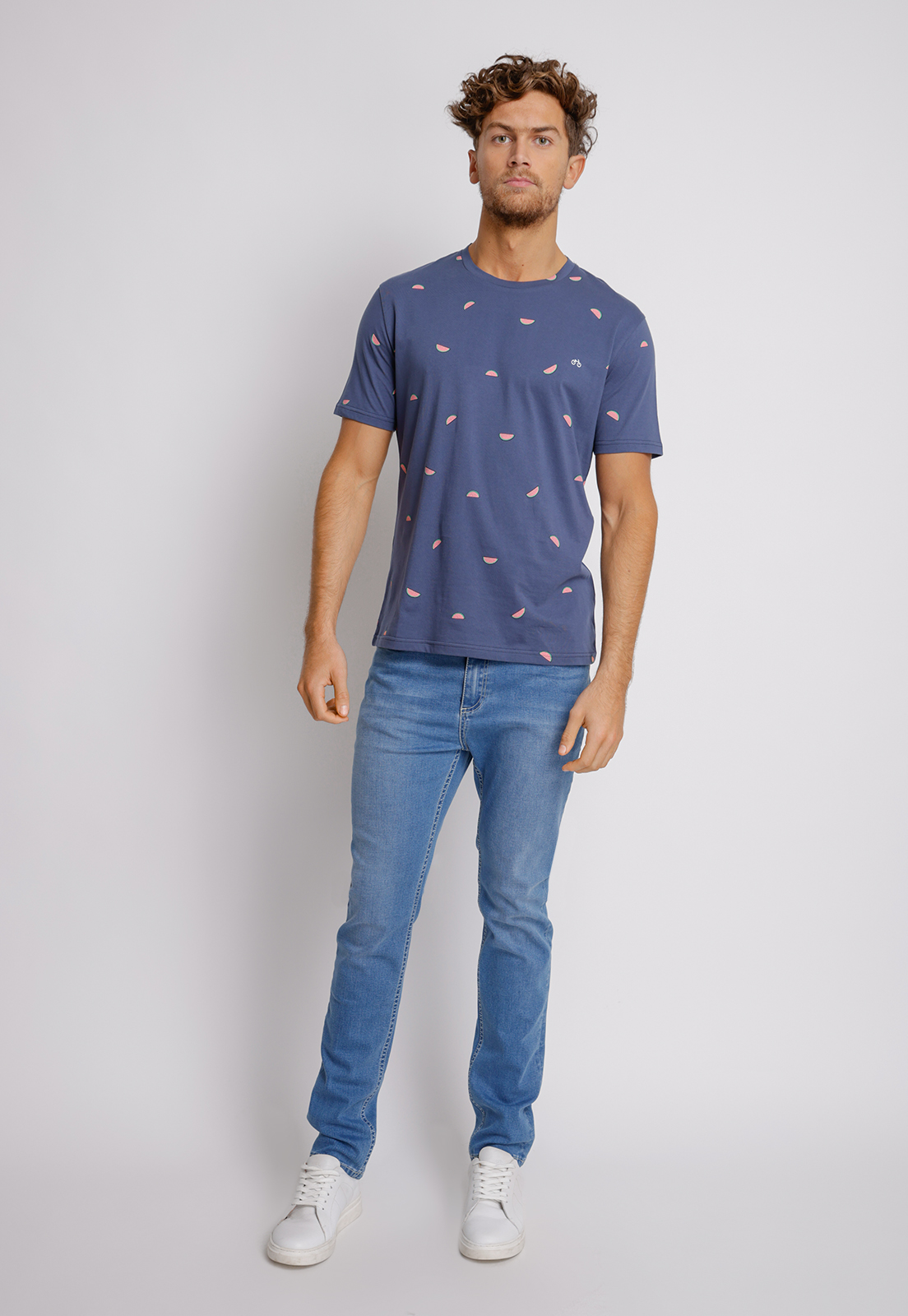 POLERA HOMBRE SLIM FIT MIQUELE ALGODON INDIGO - 4