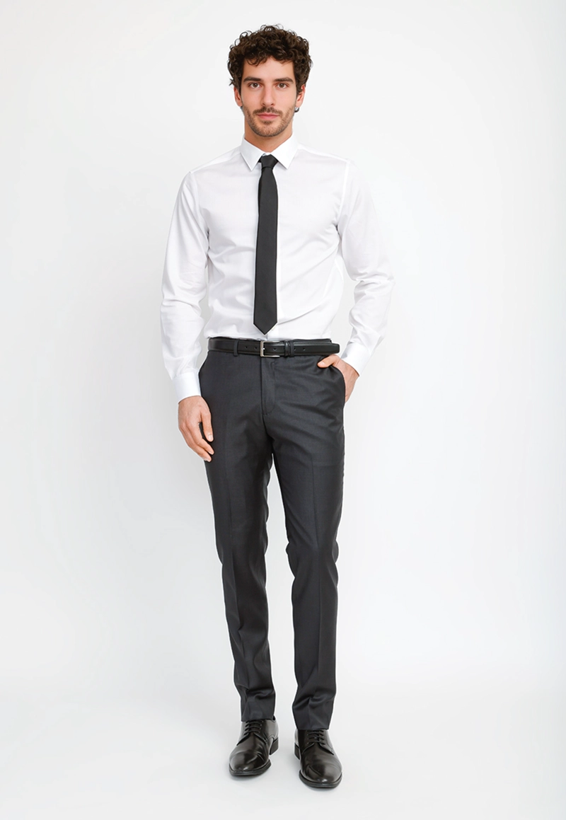 PANTALÓN FORMAL LANA HOMBRE PERRY ELLIS MARENGO THE WILLOW SLIM SUIT SEP TT LISO - 4