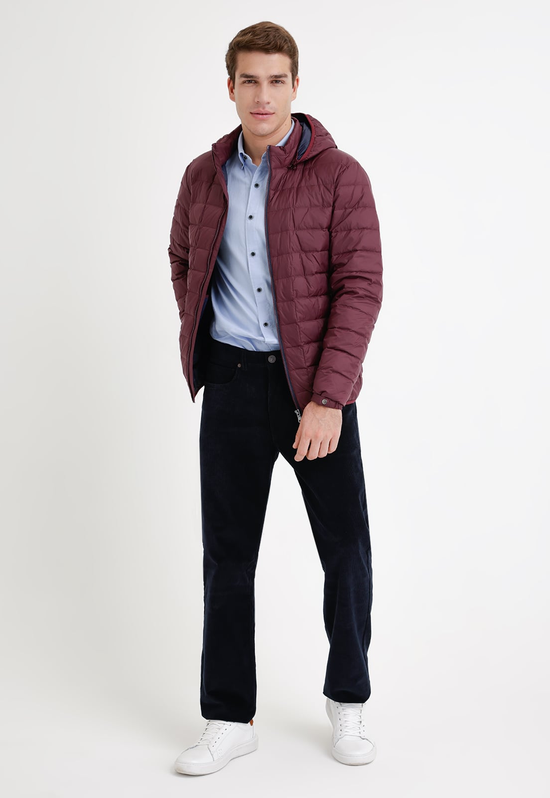 PARKA HOMBRE ACOLCHADA PLUMA BURDEO - 4