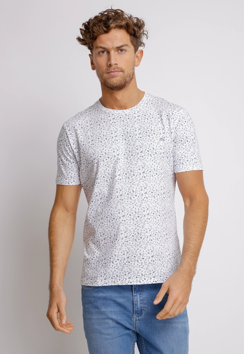 POLERA HOMBRE SLIM FIT MIQUELE ALGODON INDIGO - 1