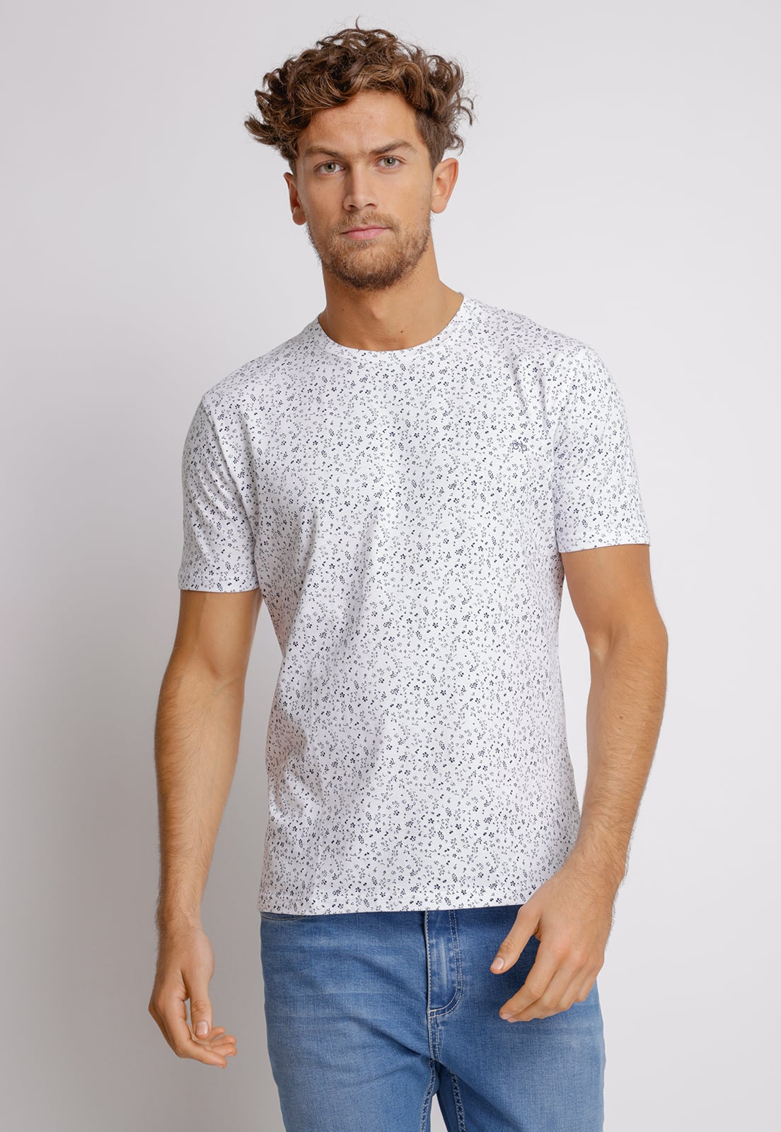 POLERA HOMBRE SLIM FIT MIQUELE ALGODON INDIGO - 1