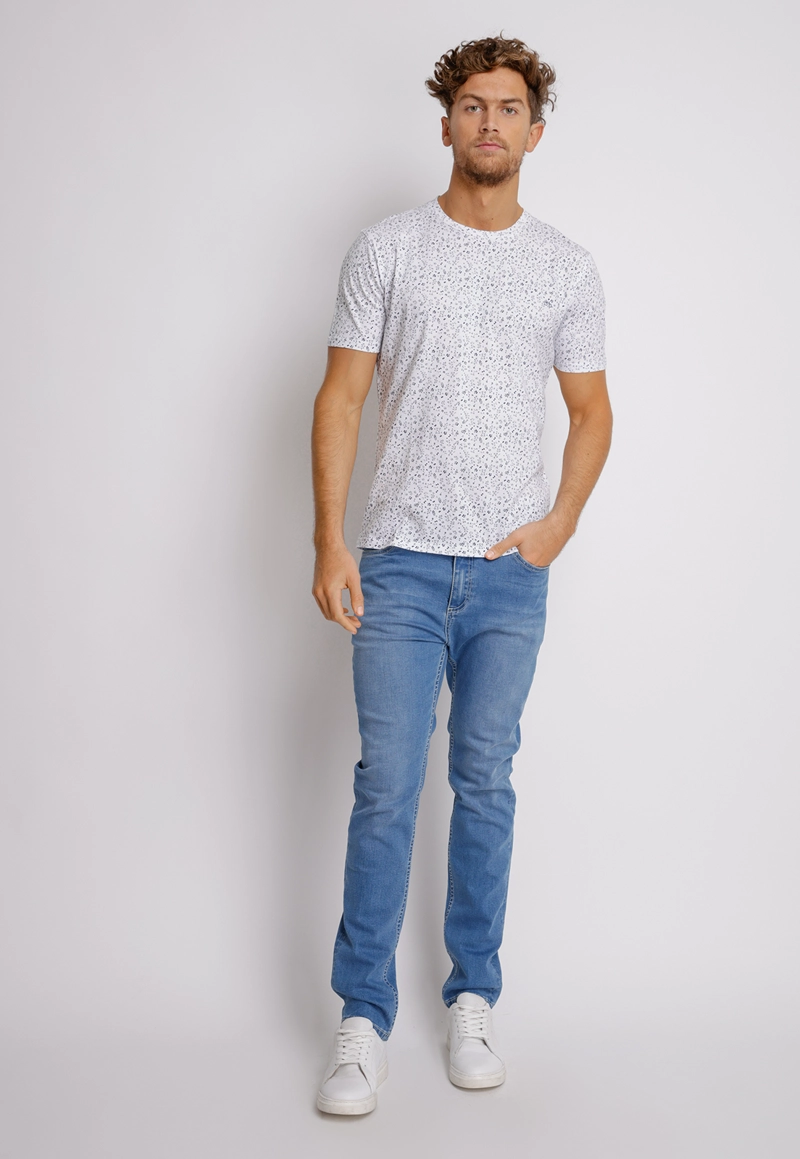 POLERA HOMBRE SLIM FIT MIQUELE ALGODON INDIGO - 4