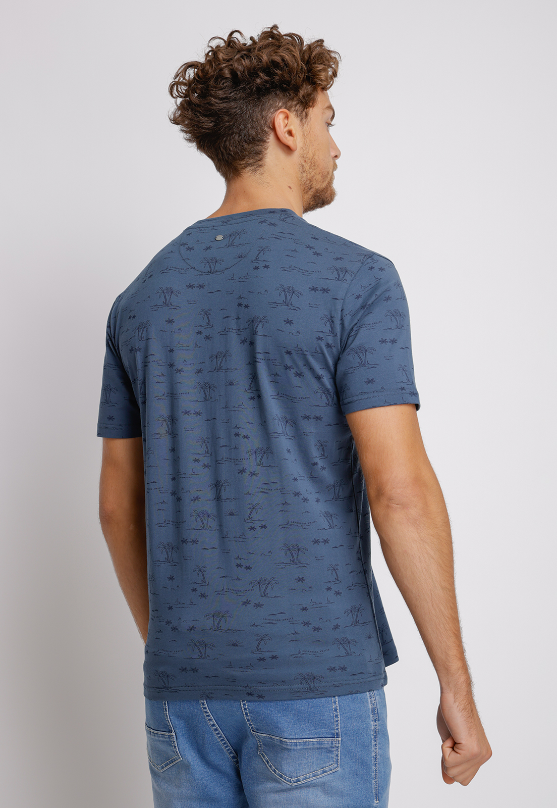 POLERA HOMBRE SLIM FIT MAGNOLIA ALGODON PETROLEO - 2