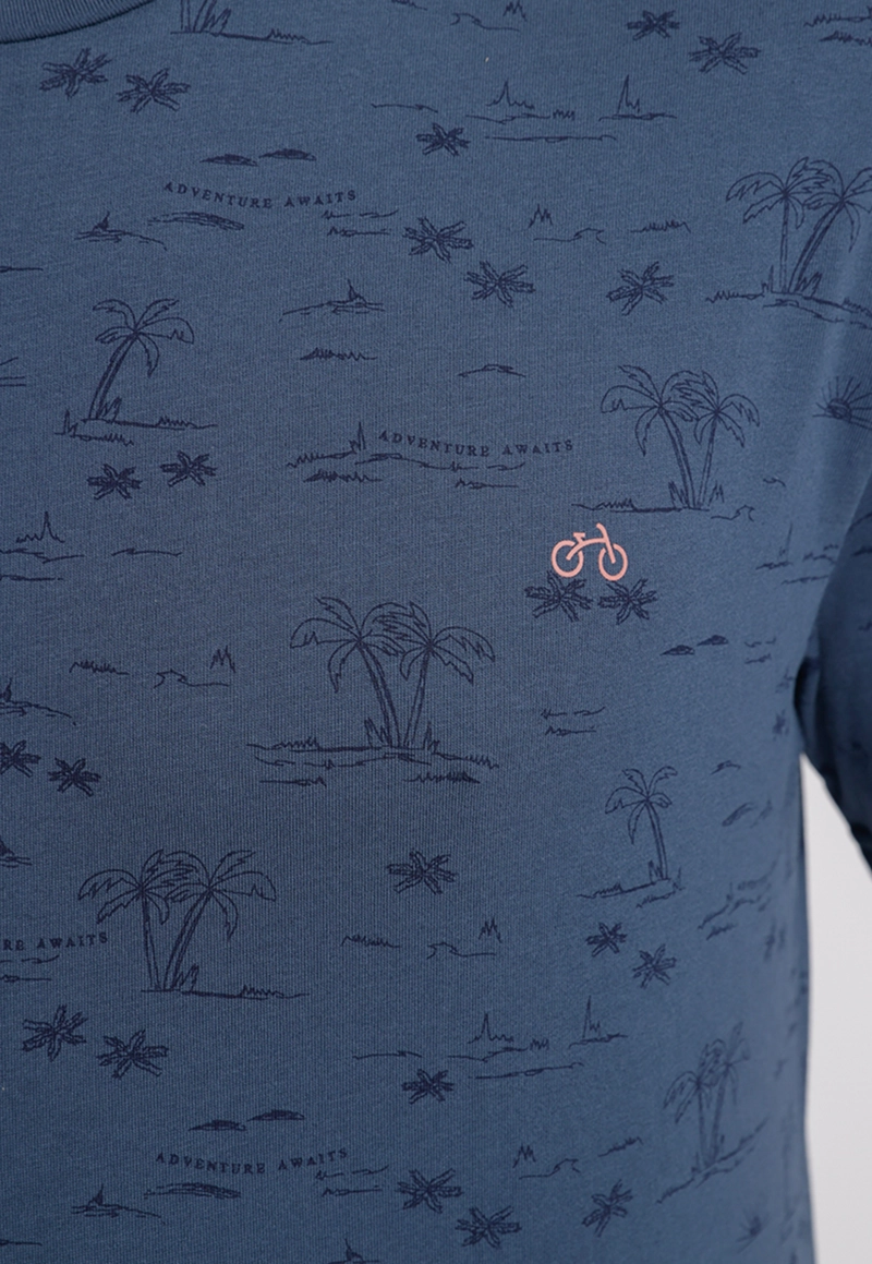POLERA HOMBRE SLIM FIT MAGNOLIA ALGODON PETROLEO - 3