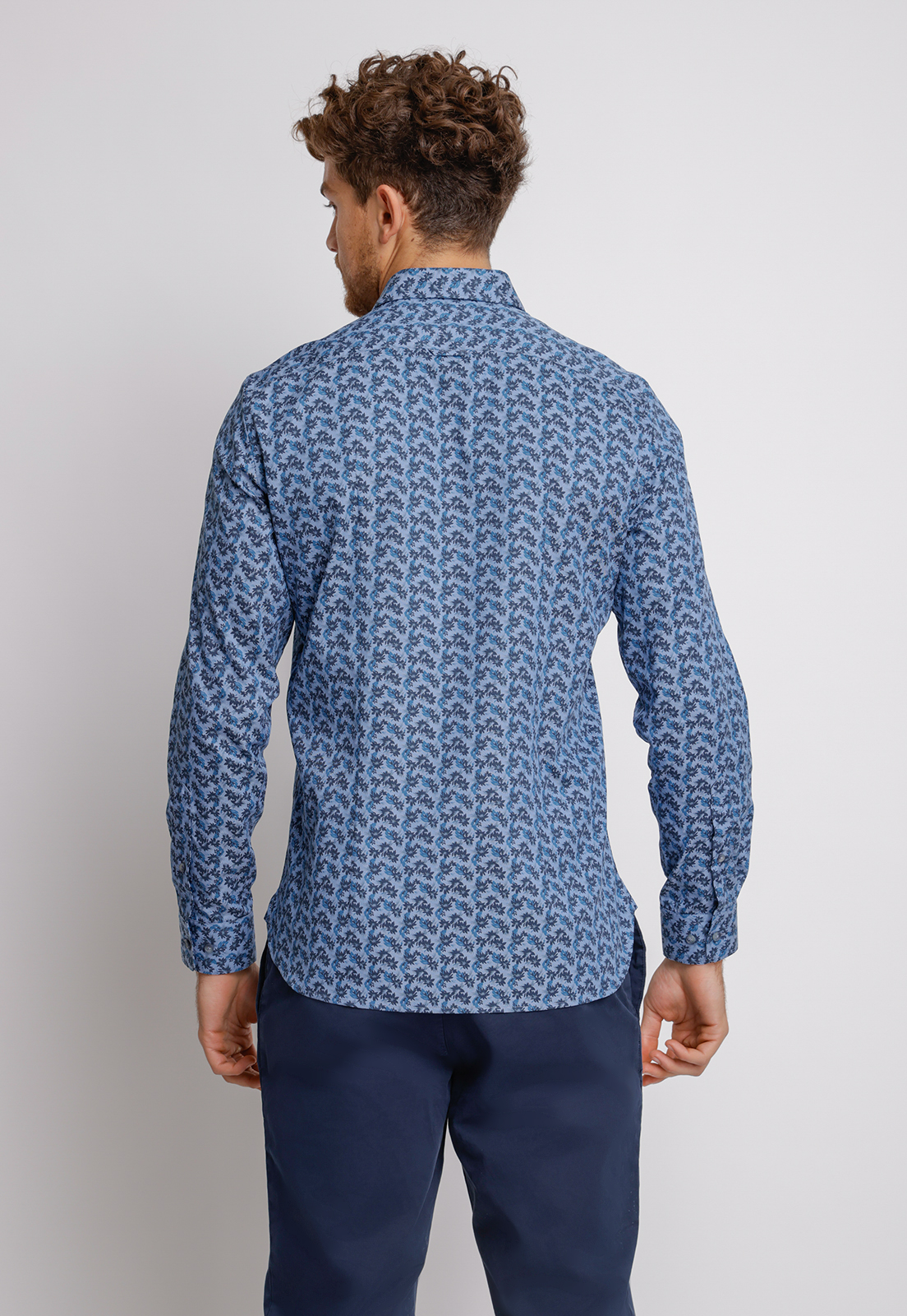 CAMISA HOMBRE SLIM FIT EUROPE ALGODON INDIGO - 2