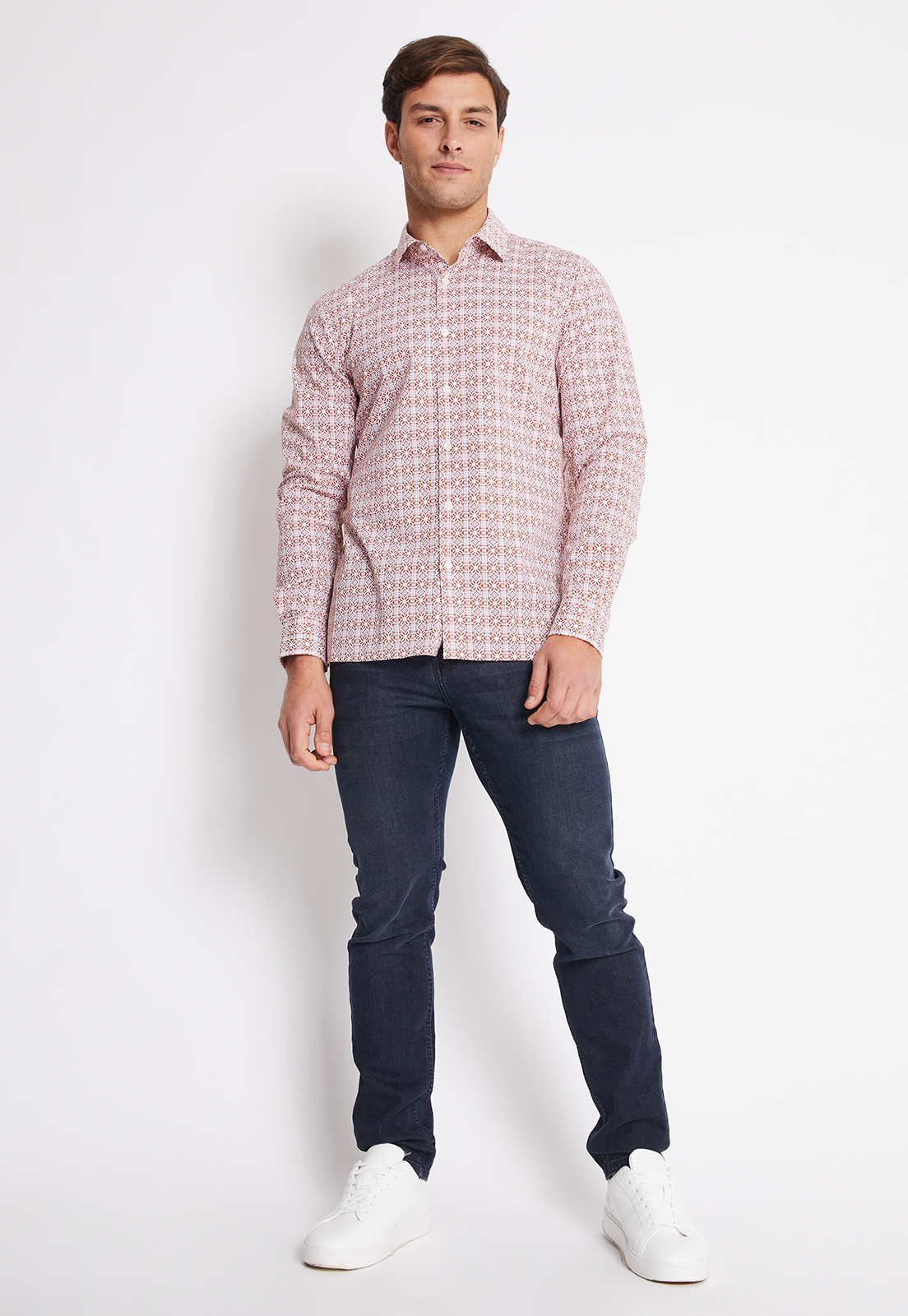 CAMISA HOMBRE MANGA LARGA STRETCH ESTAMPADA - 4