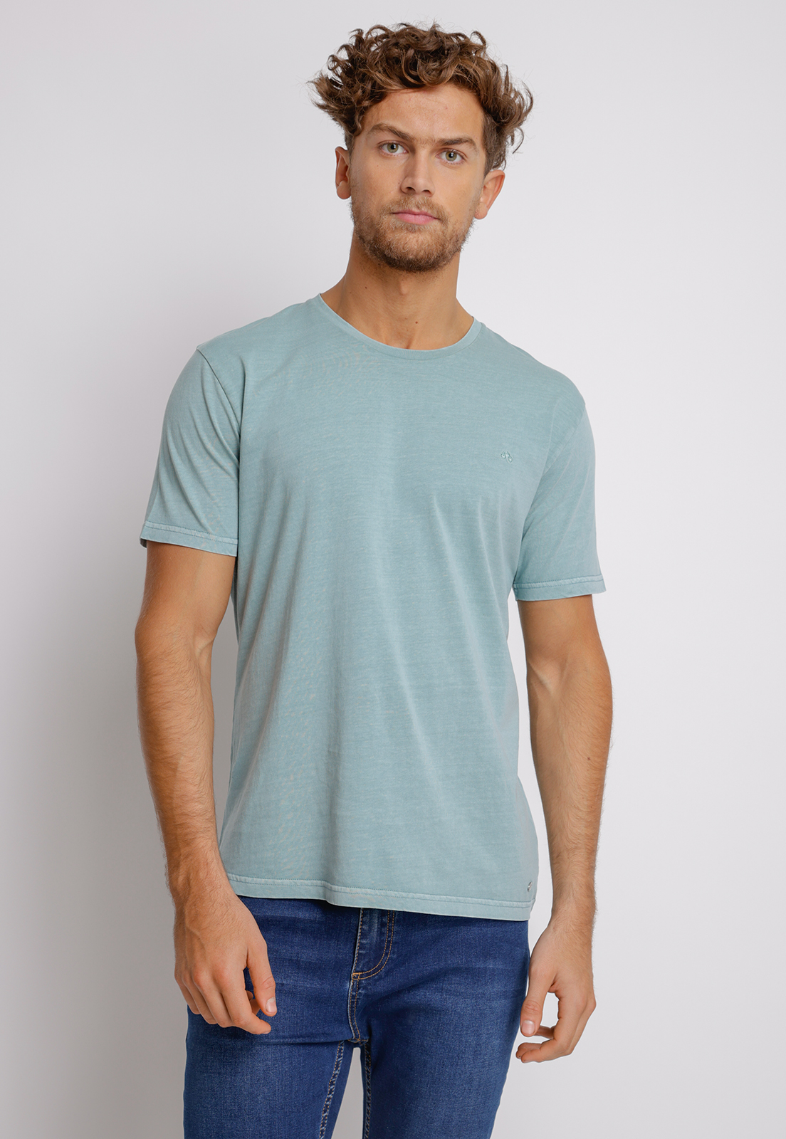 POLERA HOMBRE SLIM FIT MIKLOS ALGODON VERDE - 1