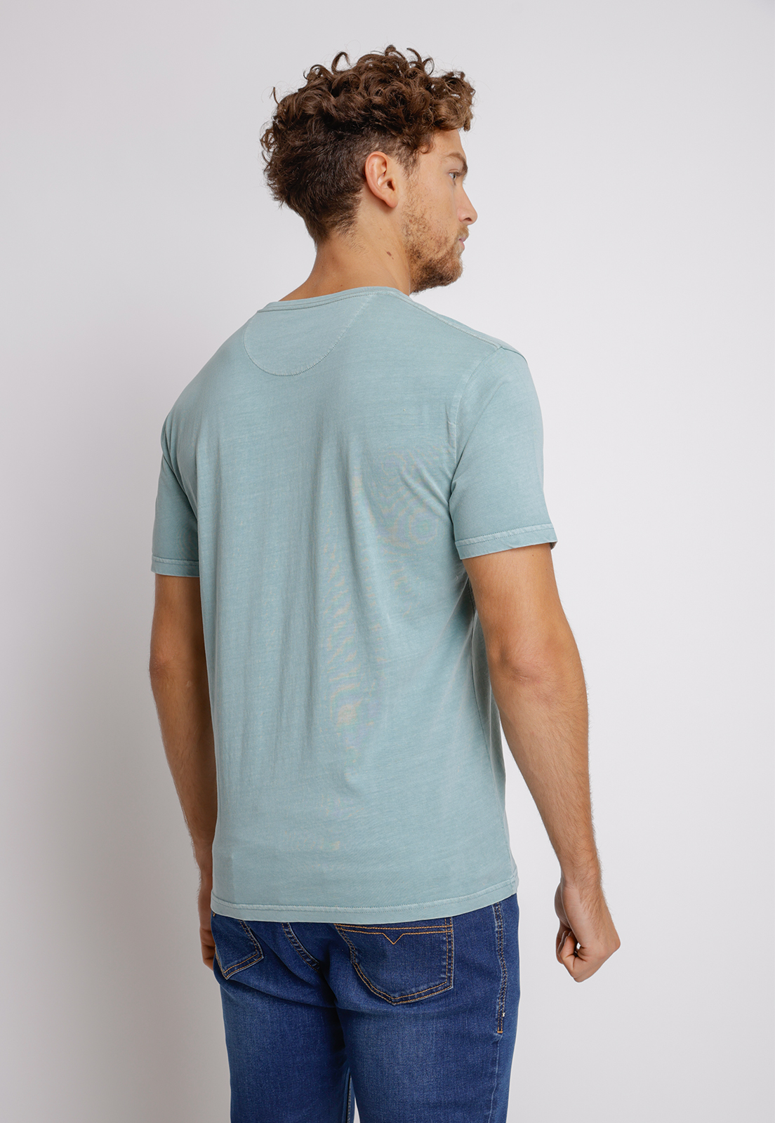 POLERA HOMBRE SLIM FIT MIKLOS ALGODON VERDE - 2