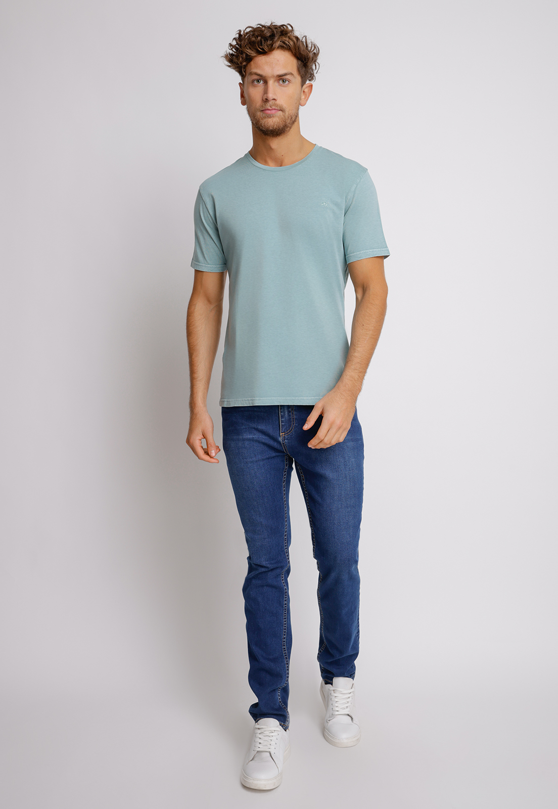 POLERA HOMBRE SLIM FIT MIKLOS ALGODON VERDE - 4