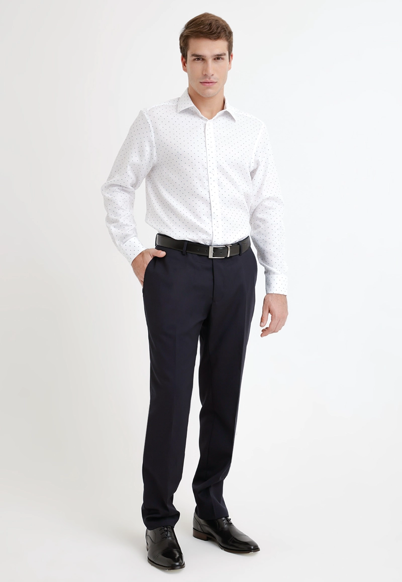 PANTALÓN LANA HOMBRE TRIAL AZUL MIX&COLOR FORMAL S100'S LISO REGULAR - 4